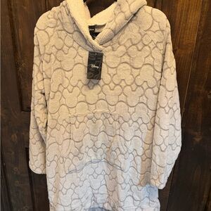Disney Light Gray Patterned Hooded Tunic NWT